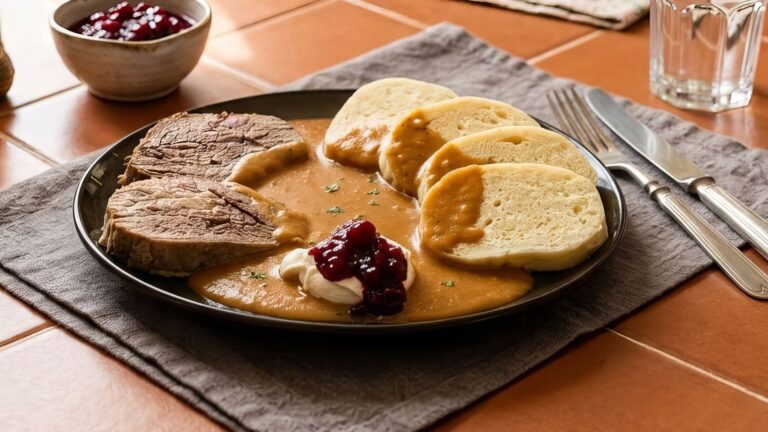 Svickova Beef Sirloin with Cream Sauce