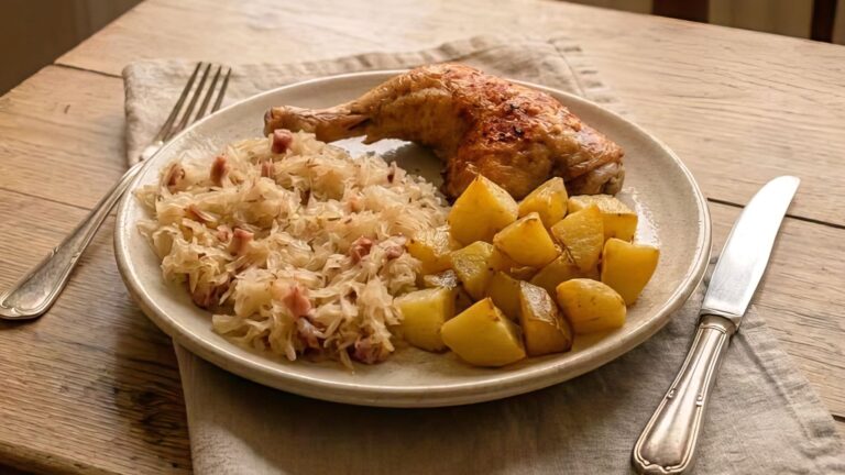Baked Chicken with Sauerkraut