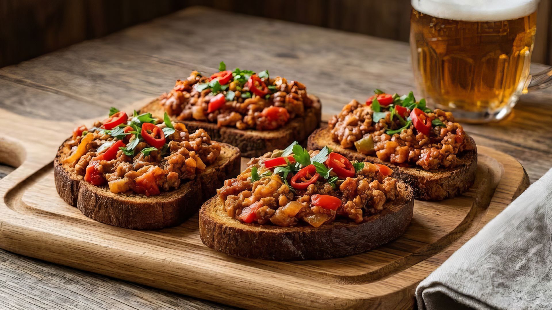 Devilishly Spicy Fried Toasts