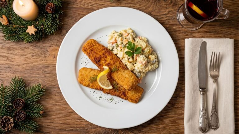 Fried Fish with Czech Potato Salad