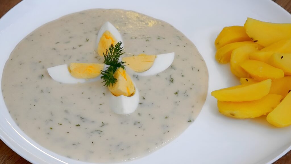 Czech-Style Creamy Dill Sauce with Boiled Eggs and Potatoes