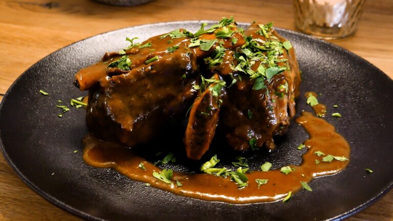 Beef Ribs Braised in Red Wine